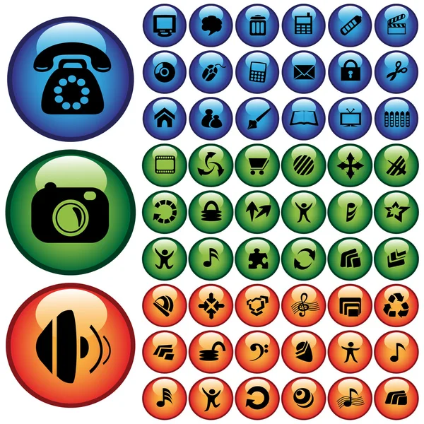 Διάνυσμα σύνολο κουμπιών — Διανυσματικό Αρχείο