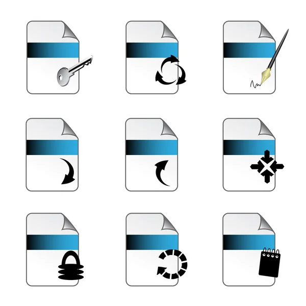 Modèles d'icônes de document vectoriel — Image vectorielle