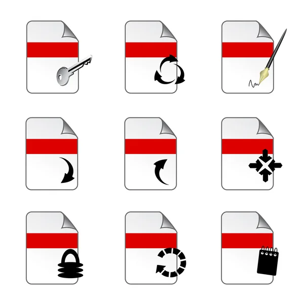 Modèles d'icônes de document vectoriel — Image vectorielle