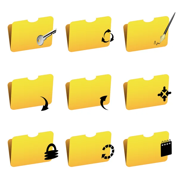 Vector folder icons — Stockvector