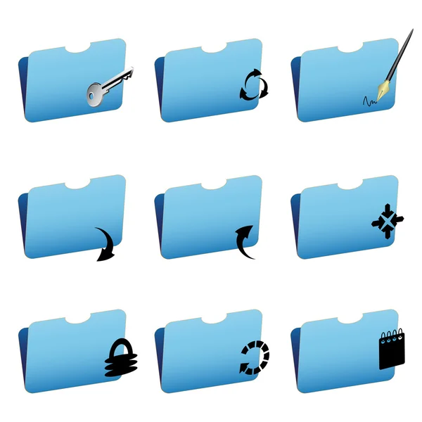 Vector folder icons — Stock Vector