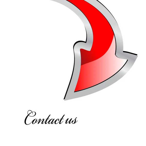 Vector - dart point at Contact us — Stock Vector
