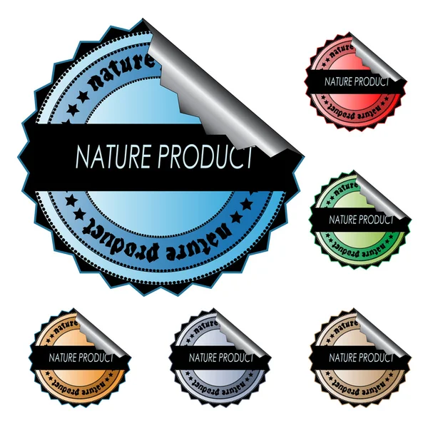 Adesivi vettoriali - prodotto naturale — Vettoriale Stock