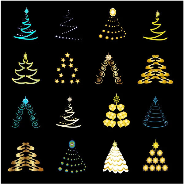 Arbres de Noël vectoriels — Image vectorielle