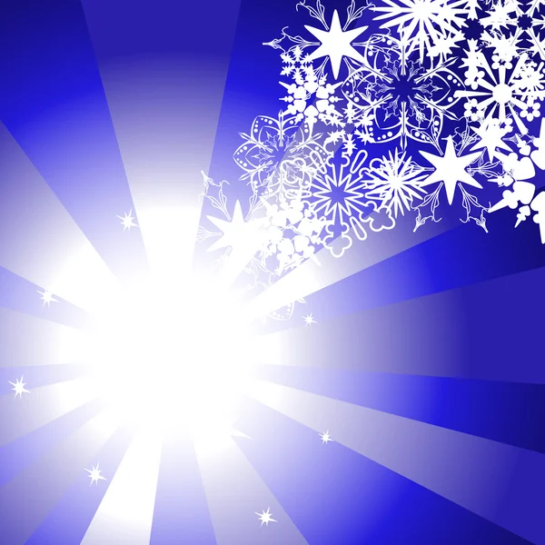 Vektor jul bakgrund med snöflingor — Stock vektor