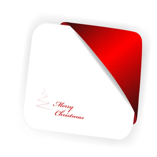 Vector Christmas card with ribbon — Stock Vector