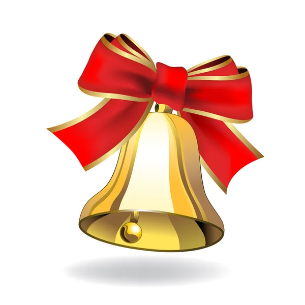Vector bell with ribbon — Stock Vector