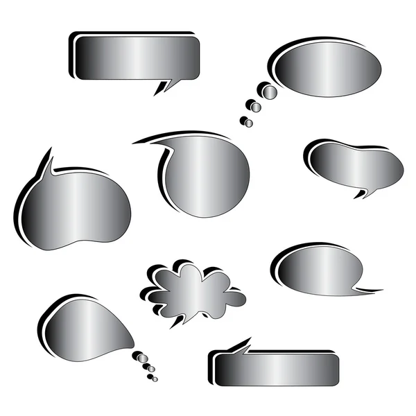 Vektor-Set von Sprechblasen — Stockvektor