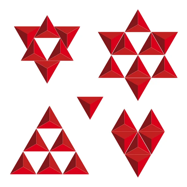 Vector symbols created triangles — Stock Vector
