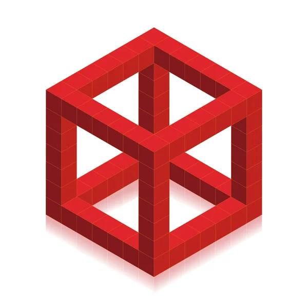 Vector kubussen kubus die is gemaakt — Stockvector