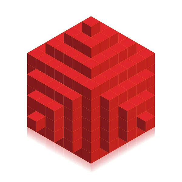 Vector symbol created cubes — Stockvector