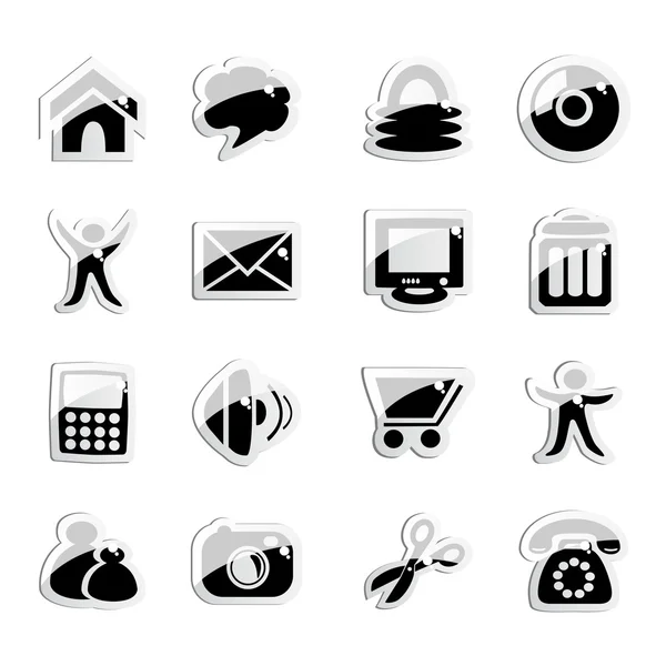Vector stickers of web icons — Stock Vector
