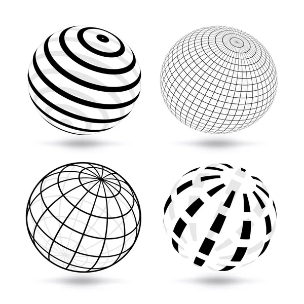 Векторные глобусы — стоковый вектор
