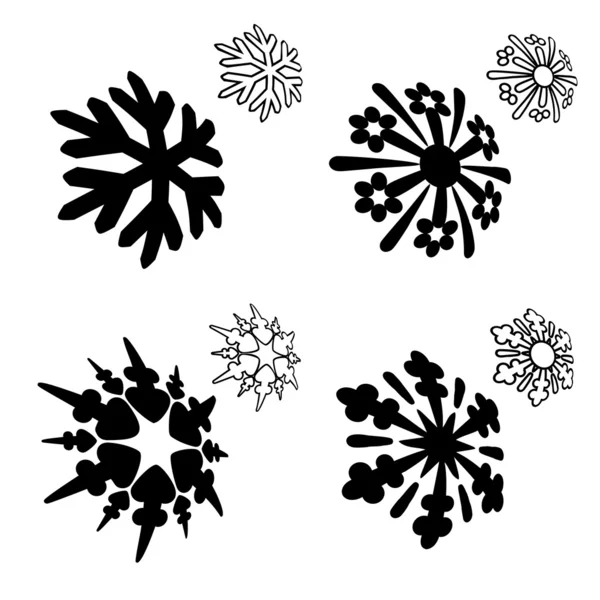 Vector 3d copos de nieve — Archivo Imágenes Vectoriales