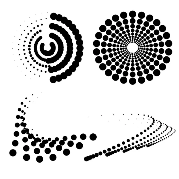 Symboles vectoriels pointillés — Image vectorielle