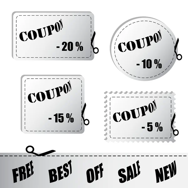 Vector shopping coupon — Stock Vector
