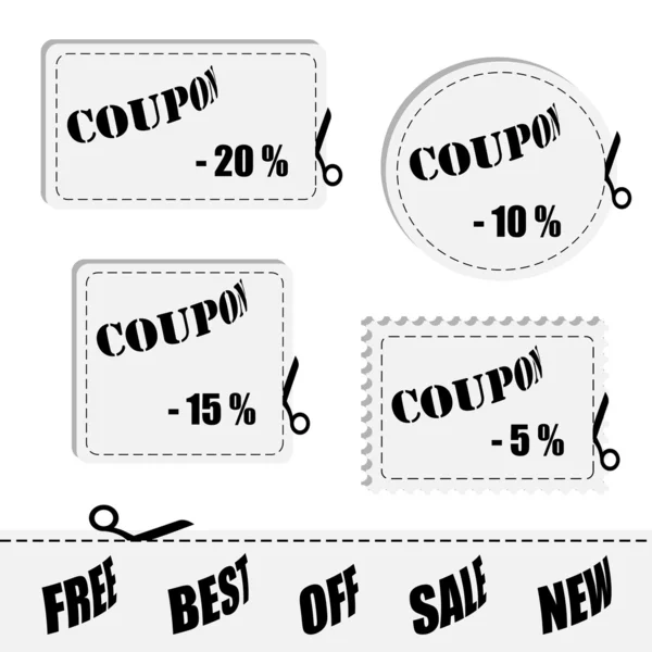 Coupon shopping vectoriel — Image vectorielle