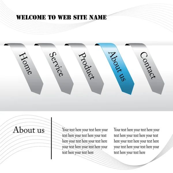Vector web navigation template — Stock Vector