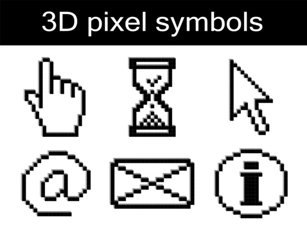Simbol piksel vektor - Stok Vektor