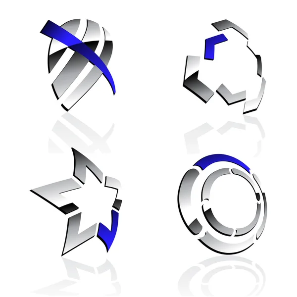 Vector símbolos 3D — Vector de stock