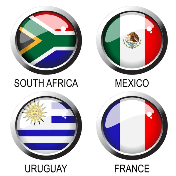 Bandeiras de vectores (grupo A) - África do Sul — Vetor de Stock