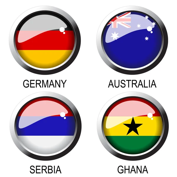 Vector vlaggen (groep D) - Zuid-Afrika — Stockvector