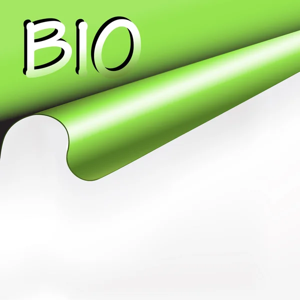 Vektorové bio zahnutá papíru — Stockový vektor