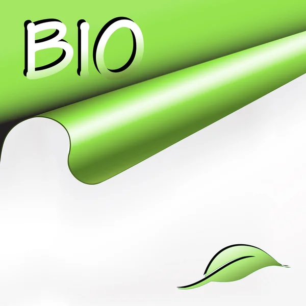 Vektor bio gekrümmtes Papier — Stockvektor