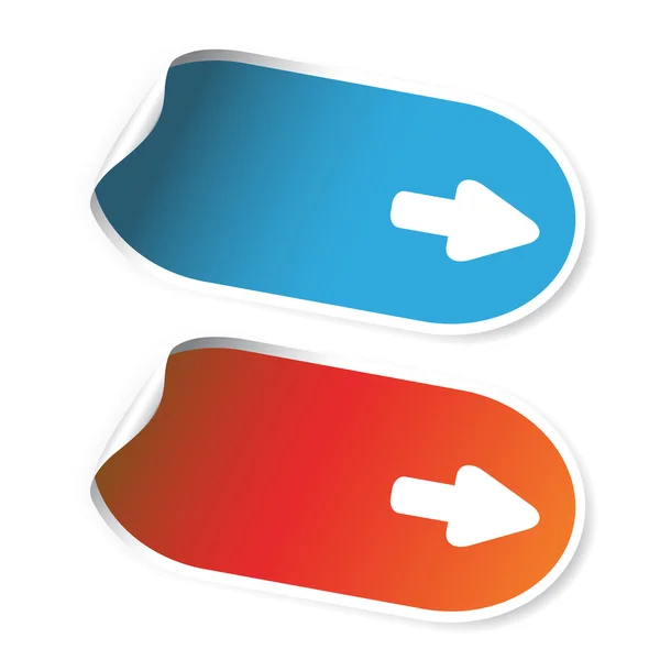 Vector stickers met pijl — Stockvector