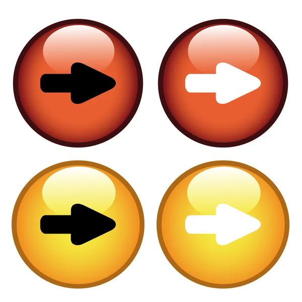 Vector buttons with arrow — Stock Vector