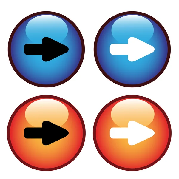 Vector buttons with arrow — Stock Vector