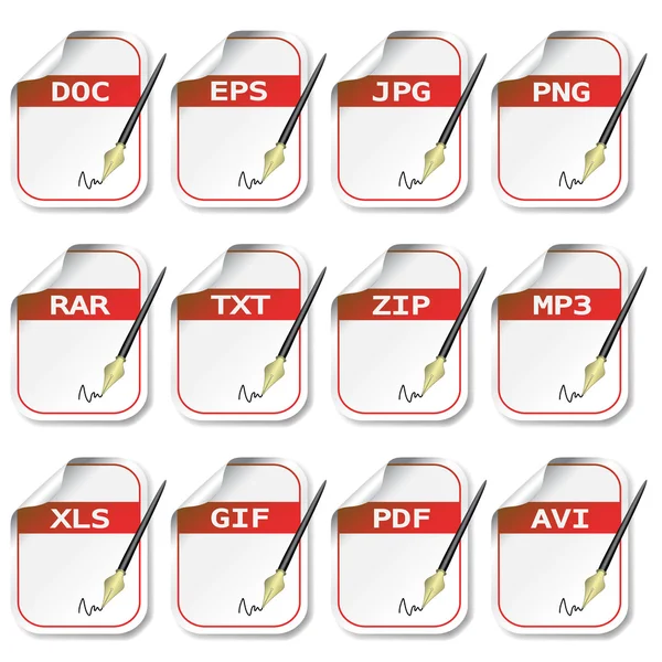 Iconos de archivo vectorial — Vector de stock