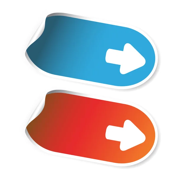 Vector stickers met pijl — Stockvector