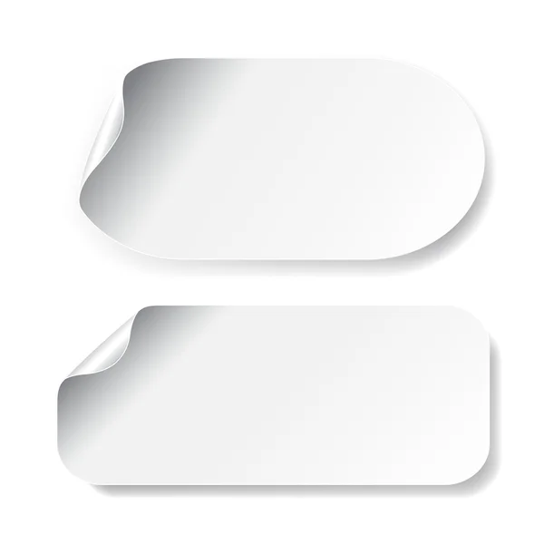 Vector white stickers — Stock Vector