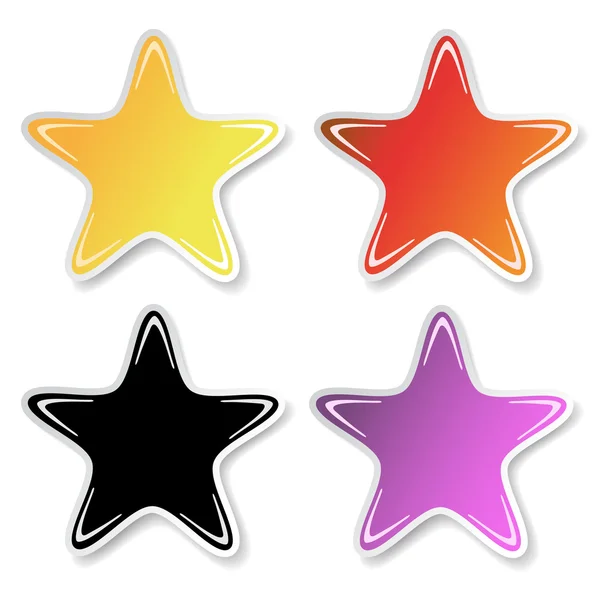Vector stickers of star — Stock Vector