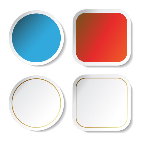 Vector announcement stickers