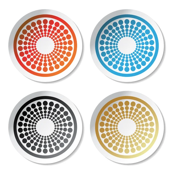 Vector circular stickers — Stock Vector