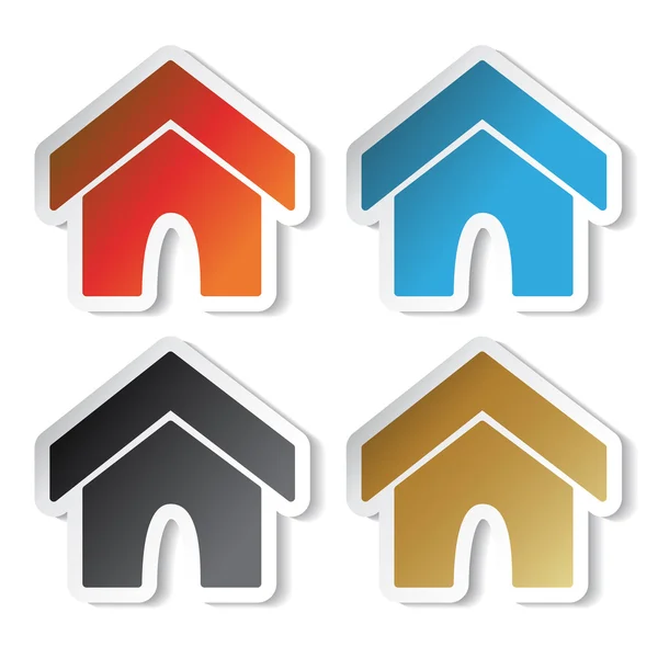 Stickers maison vectoriels — Image vectorielle