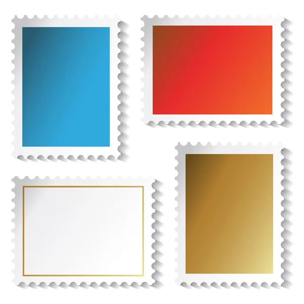 Adesivi francobolli vettoriali — Vettoriale Stock