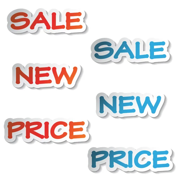 Vektorové samolepky - prodej, nové, cena — Stockový vektor