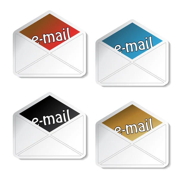 Adesivi e-mail vettoriali — Vettoriale Stock