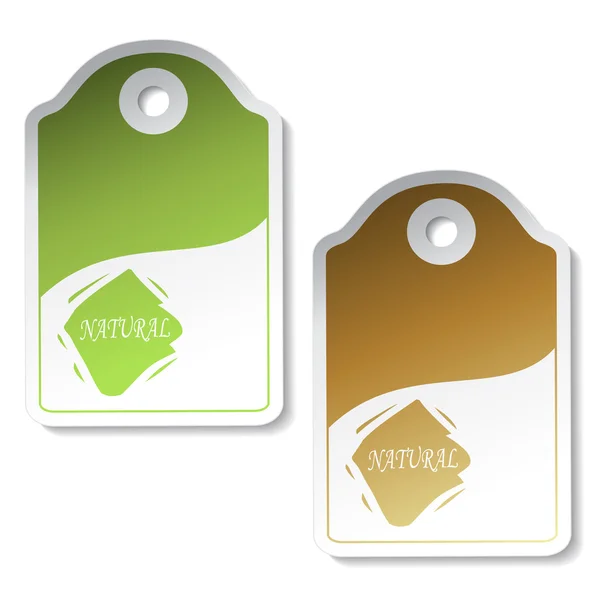 Vector natural stickers — Stock Vector
