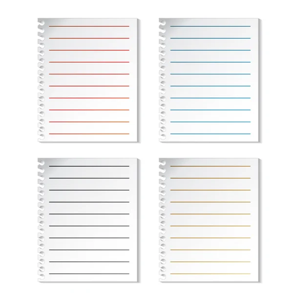 Vector sheets of paper — Stock Vector