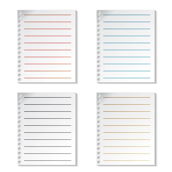 Vector sheets of paper — Stock Vector