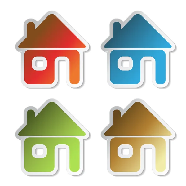 Vector stickers of home — Stock Vector