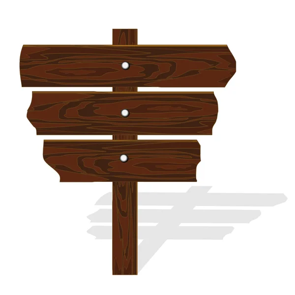 Vettore in legno road-sing — Vettoriale Stock