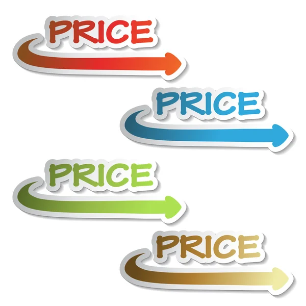 Vector stickers of price — Stock Vector