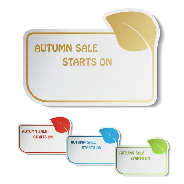 Vector autumn labels — Stock Vector