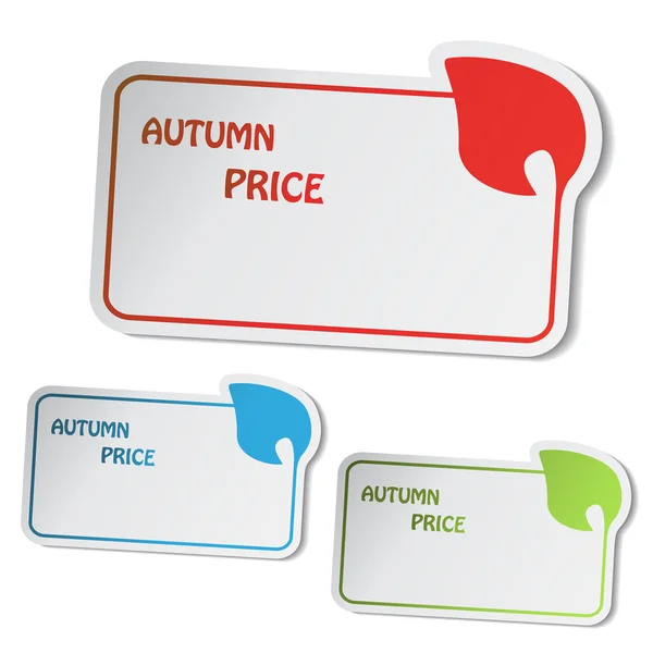 Etiquetas de otoño vectorial — Vector de stock