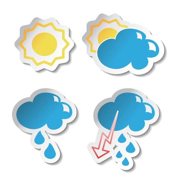 Stickers météo vectoriels — Image vectorielle